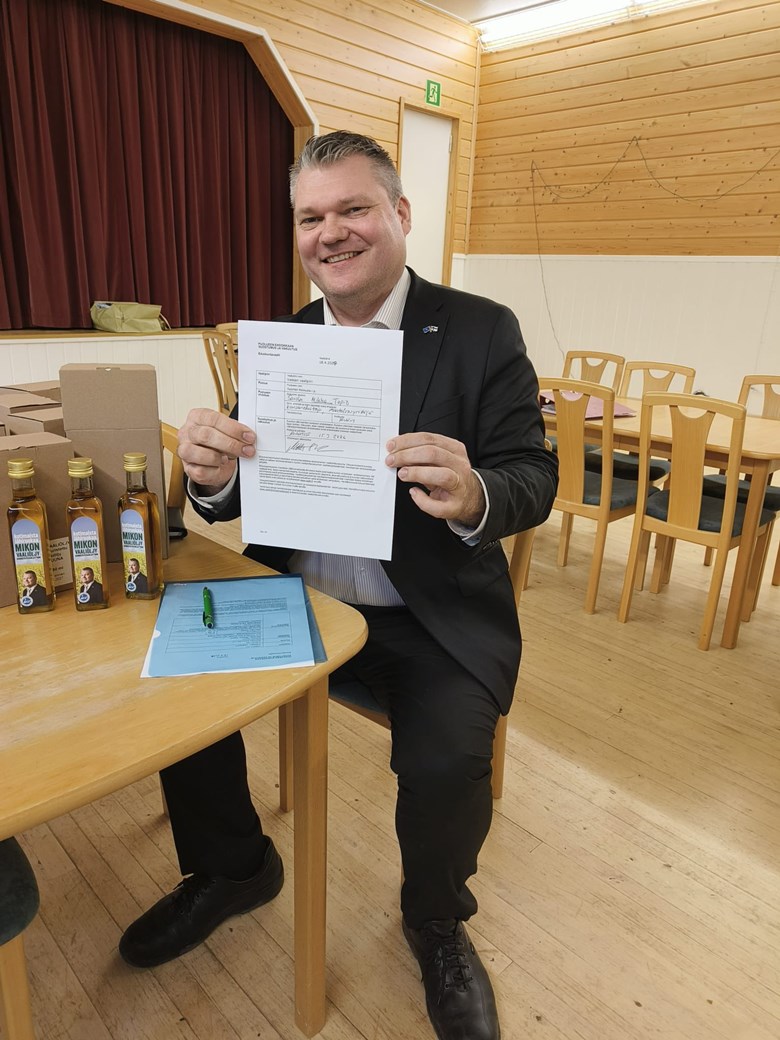 Mikko Savola eduskuntavaaliehdokkaaksi alueen yhteisellä päätöksellä